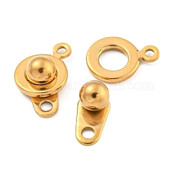 Ion Plating(IP) 201 Stainless Steel Snap Clasps&nbsp;STAS-F139-082G