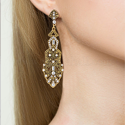 2 Pairs 2 Colors Crystal Rhinestone Teardrop Dangle Stud Earrings&nbsp;EJEW-AN0001-77