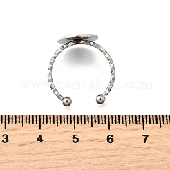 304 Stainless Steel Cuff Ring Components&nbsp;RJEW-H250-03A-P