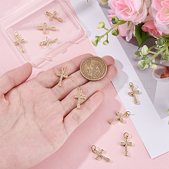 10Pcs Brass Micro Pave Cubic Zirconia Pendants&nbsp;KK-BBC0024-08