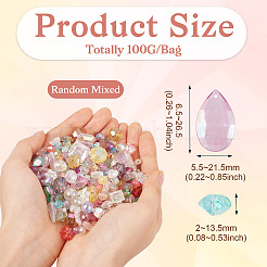 100G Transparent Acrylic Beads&nbsp;PACR-TA0001-12