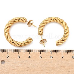 304 Stainless Steel Half Hoop Earrings&nbsp;EJEW-F257-10G
