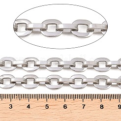 201 Stainless Steel Oval Link Chains&nbsp;CHS-F024-07P