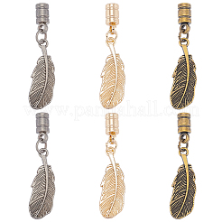 12Pcs 3 Colors Alloy Cord Ends&nbsp;FIND-GF0009-09