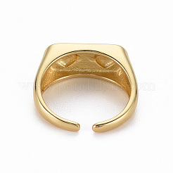 Brass Enamel Cuff Rings&nbsp;RJEW-Q164-003-NF