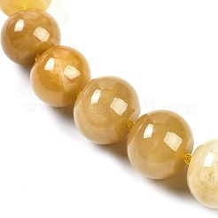 Natural Topaz Jade Rondelle Graduated Beaded Necklaces for Women Men&nbsp;NJEW-K388-02L