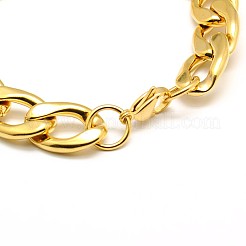 Trendy Men's 304 Stainless Steel Figaro Chain Bracelets&nbsp;STAS-A028-B019G