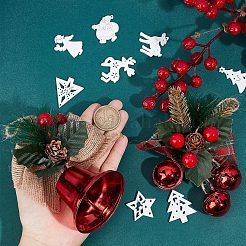 2Pcs 2 Styles Christmas Bell Pendant Decorations&nbsp;HJEW-GF0001-35