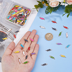 100Pcs 10 Colors Alloy Enamel Pendants&nbsp;ENAM-DC0001-92