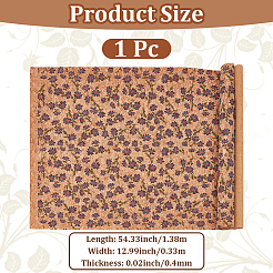 Flower Pattern Cork Fabric&nbsp;DIY-CY0003-04