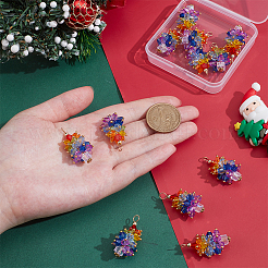 12Pcs Chakra Theme Acrylic Pendants&nbsp;PALLOY-PH01851