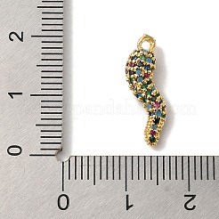 Rack Plating Brass Micro Pave Cubic Zirconia Pendant&nbsp;KK-A229-03C-G