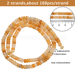 2 Strands Natural Topaz Jade Beads Strands&nbsp;G-PA0001-24B
