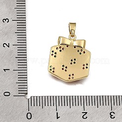 Brass Micro Pave Colorful Cubic Zirconia Pendants&nbsp;KK-CBAA632-28G