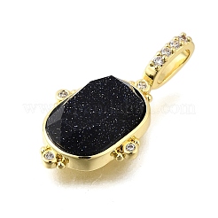 Brass Micro Pave Cubic Zirconia Pendants&nbsp;KK-S523-019G-A