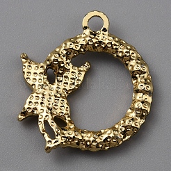 Alloy Enamel Pendants&nbsp;PALLOY-WH0112-03KCG-01