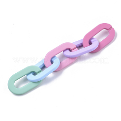 Opaque Spray Painted Acrylic Linking Rings&nbsp;OACR-N009-002A-A