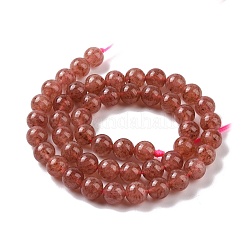 Natural Strawberry Quartz Beads Strands&nbsp;G-R435-03-8mm
