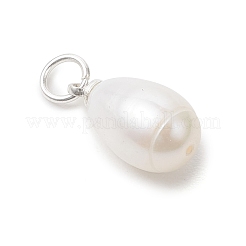 Natural Cultured Freshwater Pearl Rice Charms&nbsp;PALLOY-JF04976-02