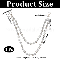 1Pc Polymer Clay Rhinestone Round Beads Trousers Chain&nbsp;AJEW-CY0002-45