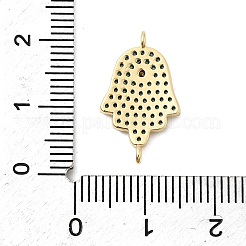 Religion Brass Micro Pave Cubic Zirconia Connector Charms&nbsp;KK-H529-01A-G