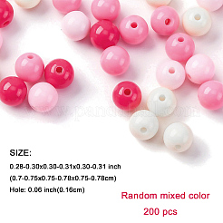 200Pcs Opaque Acrylic Beads&nbsp;SACR-FP0001-09