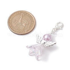 Angel Glass & Glass Pearl Pendant Decorations&nbsp;HJEW-JM01939