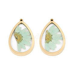 304 Stainless Steel Epoxy Resin Pendants&nbsp;STAS-T072-18