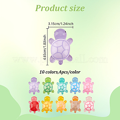40Pcs Luminous Plastic Tortoise Display Decorations&nbsp;DJEW-HY0001-04