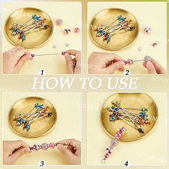 24Pcs 12 Colors Stainless Steel Beadable Keychain Bar for Jewelry Making DIY Crafts&nbsp;KEYC-SC0002-10