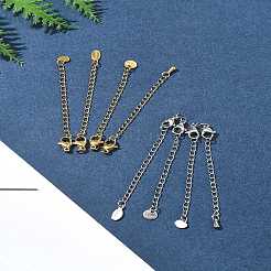 8Pcs 4 Styles 304 Stainless Steel Chain Extender&nbsp;FIND-FS0002-95