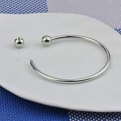 Brass European Style Bangle Making&nbsp;BJEW-WH0022-09P