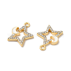 Rack Plating Alloy Rhinestone Pendants&nbsp;PALLOY-O106-27G-01