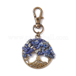 Flat Round with Tree of Life Tibetan Style Alloy Pendant Decorations&nbsp;GG-CJDA67-AB