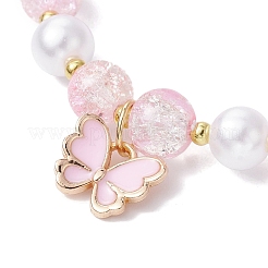 3Pcs 3 Color Glass Beads Stretch Bracelet&nbsp;BJEW-JB09751-02