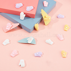 24pcs 4 Colors Resin Cabochons&nbsp;RESI-SC0001-83