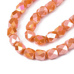 Electroplate Glass Beads Strands&nbsp;EGLA-N002-13-A17