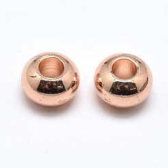 Brass Flat Round Spacer Beads&nbsp;X-KK-M085-18RG-NR