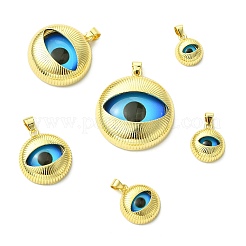 6Pcs 6 Styles Brass Resin Pendants&nbsp;KK-CJ0014-19