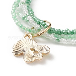 4Pcs 4 Style Glass Seed Beaded 4 Layer Multi-strand Bracelets Set&nbsp;BJEW-JB09034
