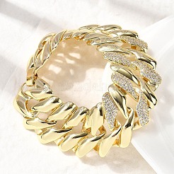 Brass Link Chain Bracelets for Women&nbsp;BJEW-H630-08G