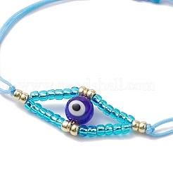 Adjustable Nylon Cord Braided Beads Bracelets&nbsp;BJEW-MZ00161-03