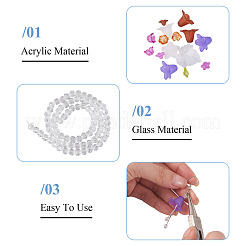 360Pcs 9 Styles Transparent Acrylic Beads&nbsp;MACR-TA0002-73