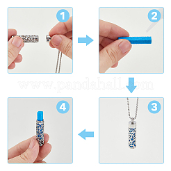2Sets 2 Styles Hollow Perfume Bottle Pendant Necklaces&nbsp;NJEW-FI0001-64