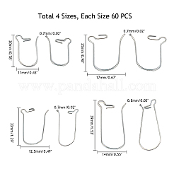 316 Surgical Stainless Steel Hoop Earrings Findings Kidney Ear Wires&nbsp;STAS-UN0002-98P