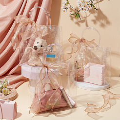 Valentine's Day 50Pcs Rectangle Transparent PVC Storage Bags with Handle&nbsp;ABAG-BC0001-56