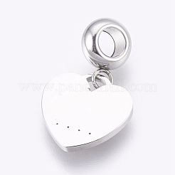 304 Stainless Steel European Dangle Charms&nbsp;STAS-O097-10P