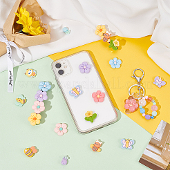 84Pcs 14 Styles Spring Theme Opaque Resin Cabochons&nbsp;CRES-PH0001-13