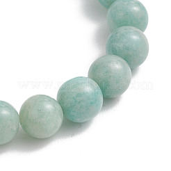 Natural Amazonite & Cultured Freshwater Pearl Beaded Stretch Bracelets for Women&nbsp;BJEW-JB13376