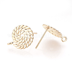 Brass Stud Earring Findings&nbsp;KK-T016-52G